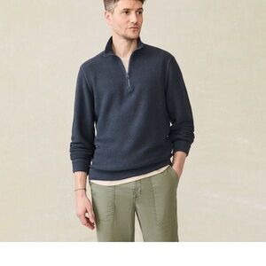 NWT Faherty Men's  whitewater quarter zip Sz XXL $188  - Fjord